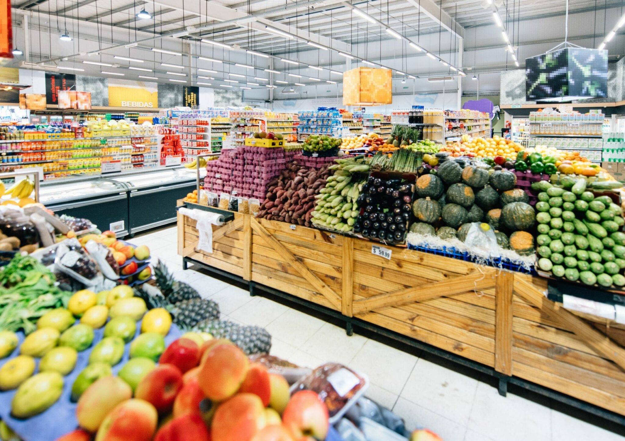 Itens de supermercado para ilustrar os produtos avaliados na curva ABC