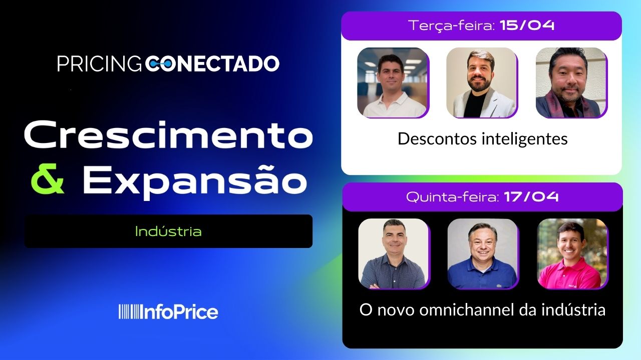 Capa do Pricing Conectado para indústrias sobre política comercial, estratégia omnichannel, sell in e sell out